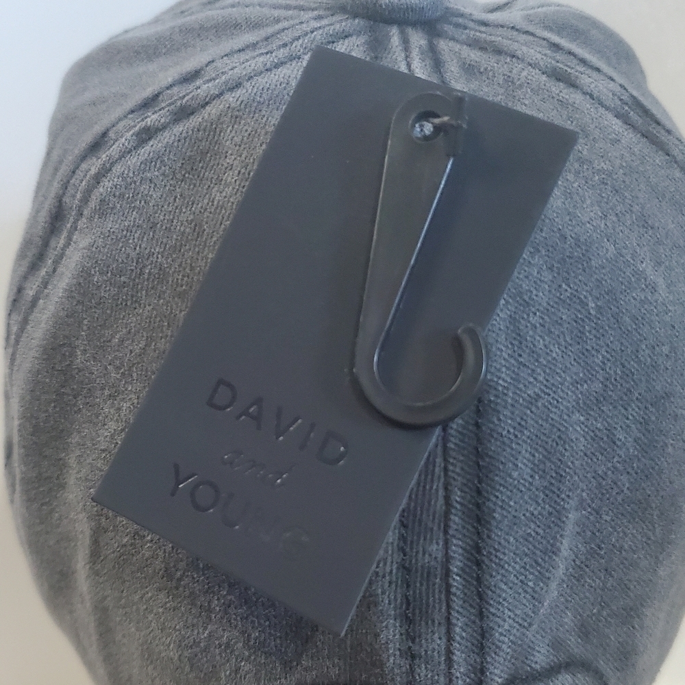 David and Young Black Washed Denim Baseball Hat Cap Peace Rainbow Pride … - Picture 9 of 12